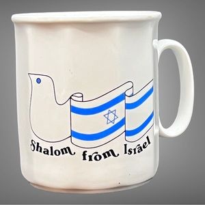Shalom from Israel Jewish Star Porcelain Mug Coffee Cup